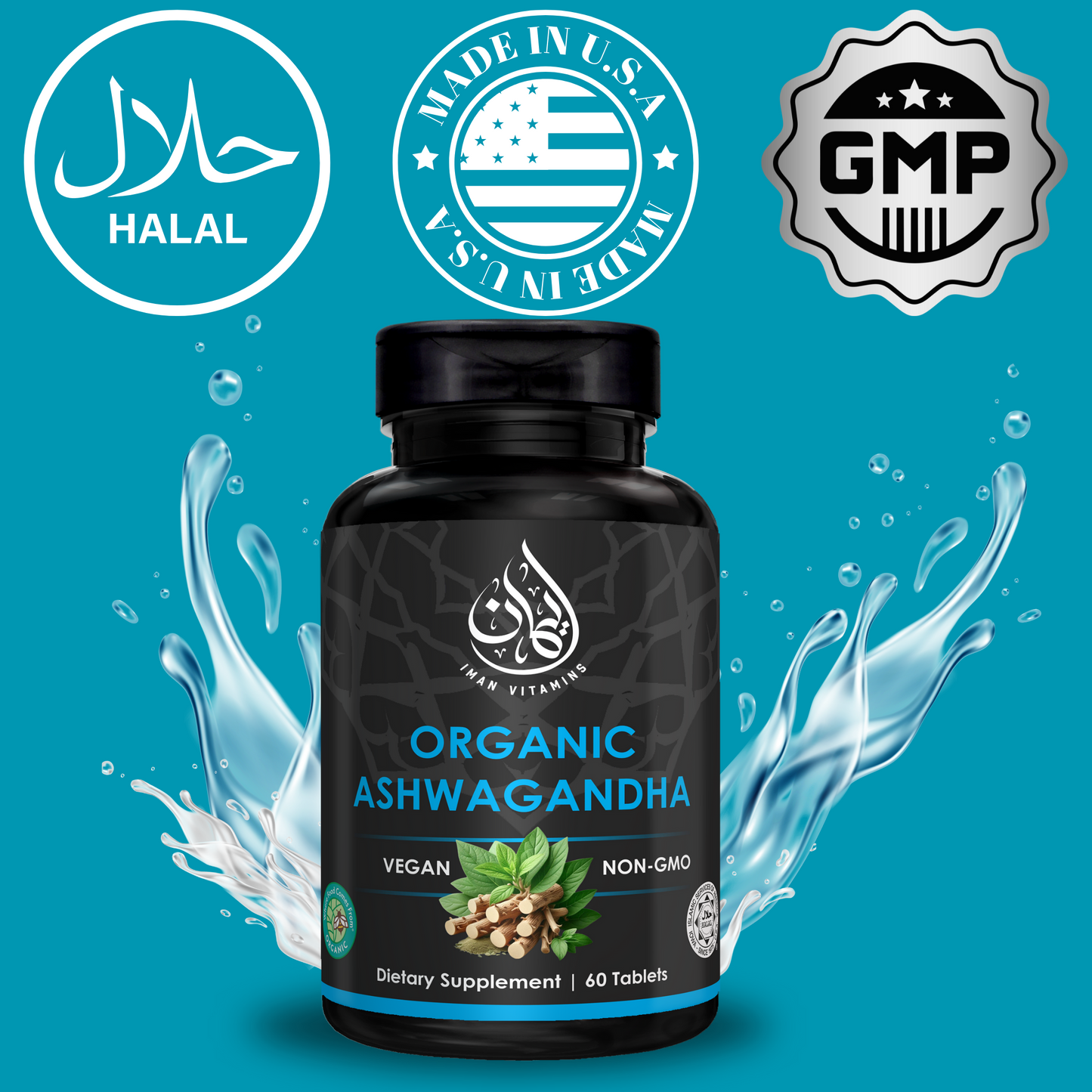 Halal Organic Ashwagandha (3 bottles)