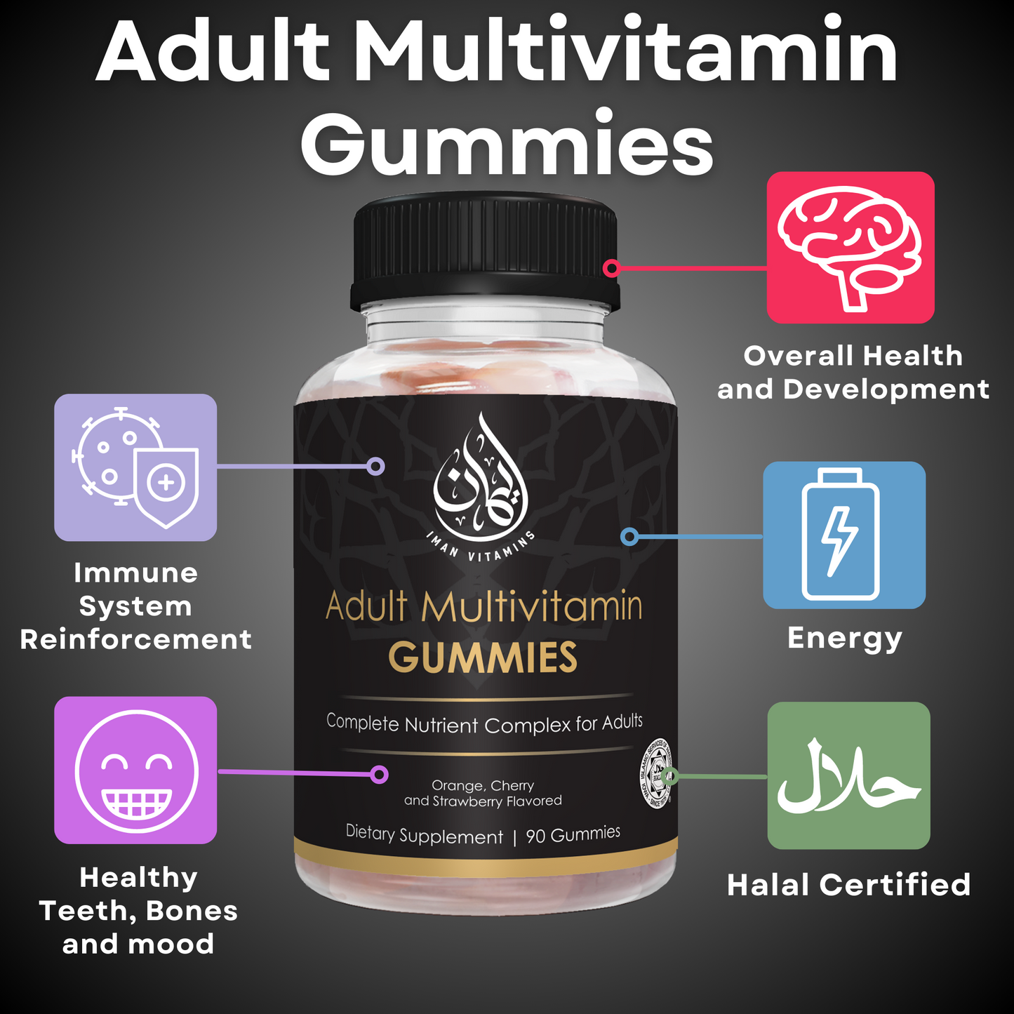 Adult Multivitamin Gummies (3 Bottles) - Iman Vitamins