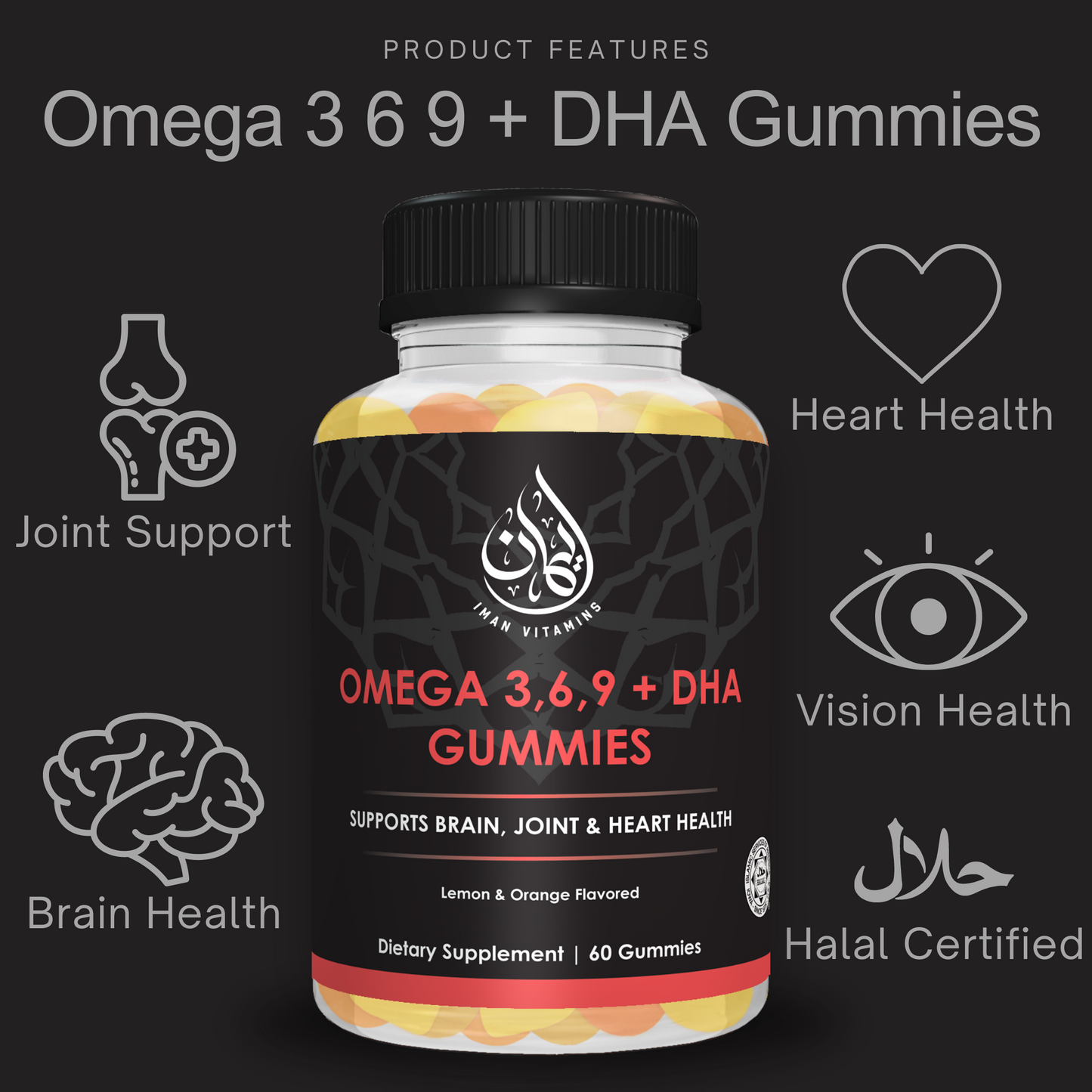 Omega 3 Gummies (3 Bottles) - Iman Vitamins