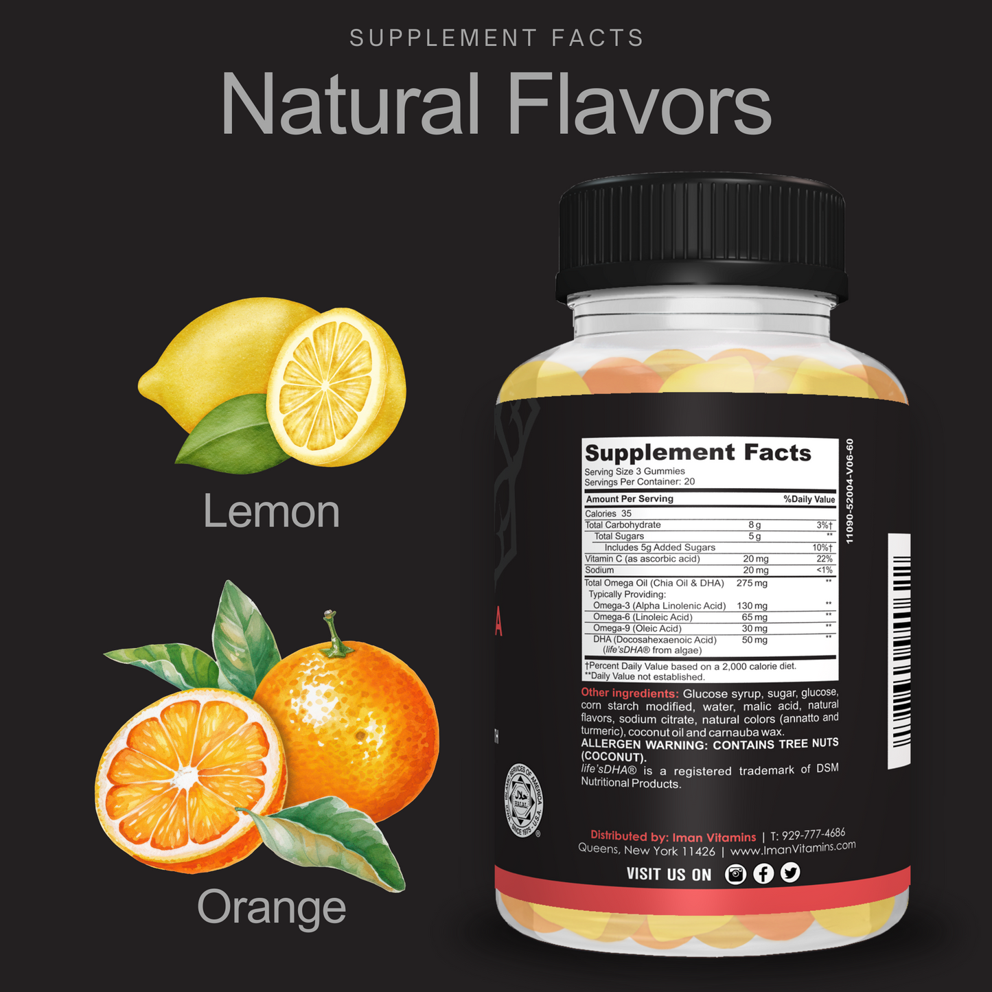 Omega 3 Gummies (3 Bottles) - Iman Vitamins