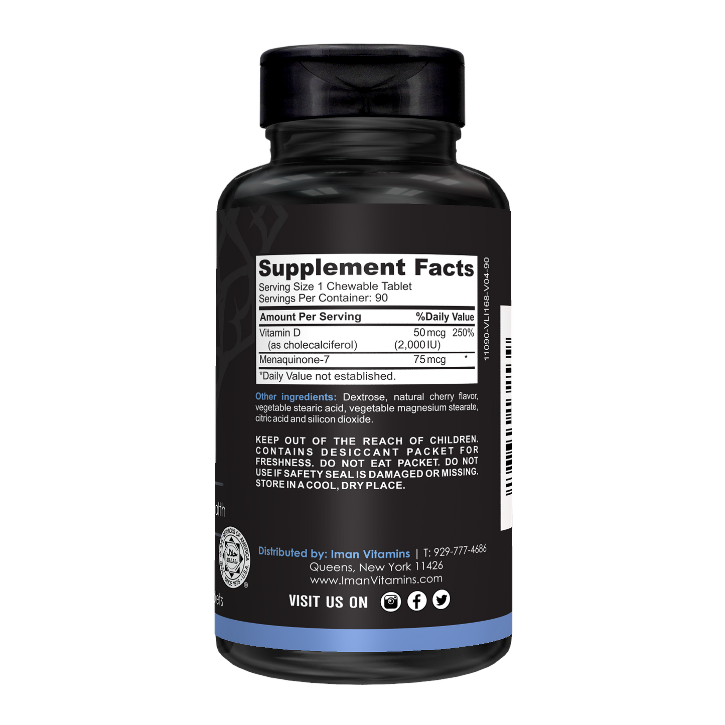 Halal Vitamin D3 + K2 - Iman Vitamins