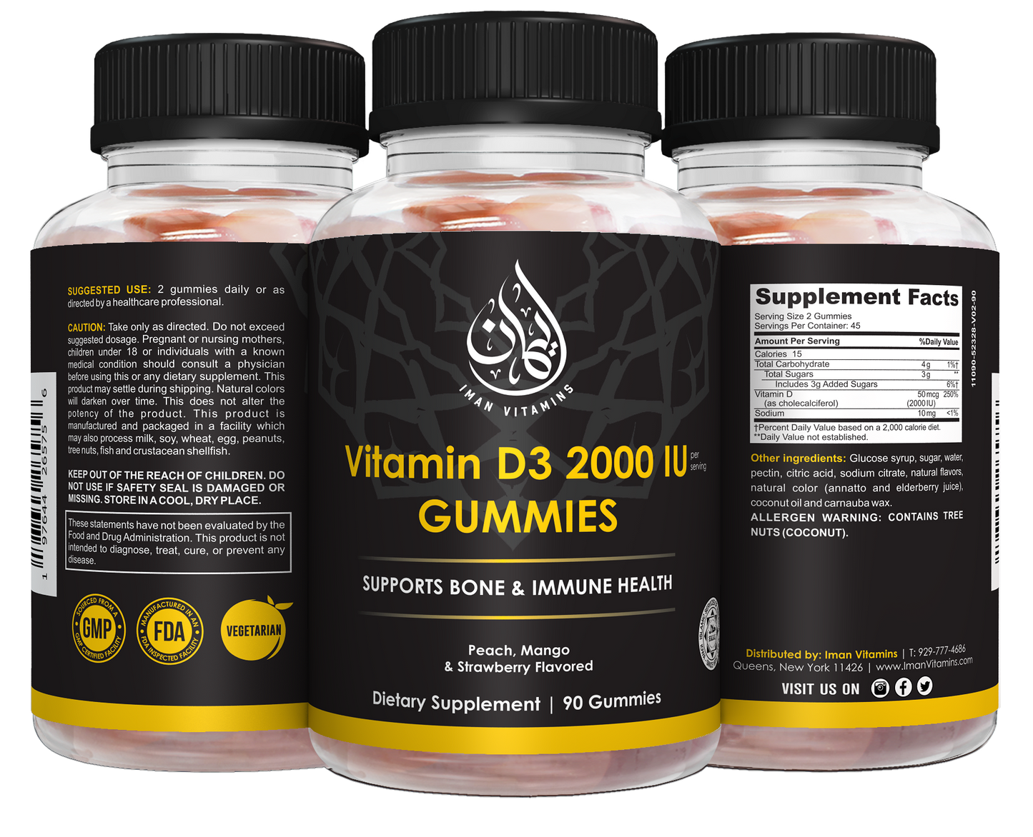 Halal Vitamin D3 Gummies - Iman Vitamins