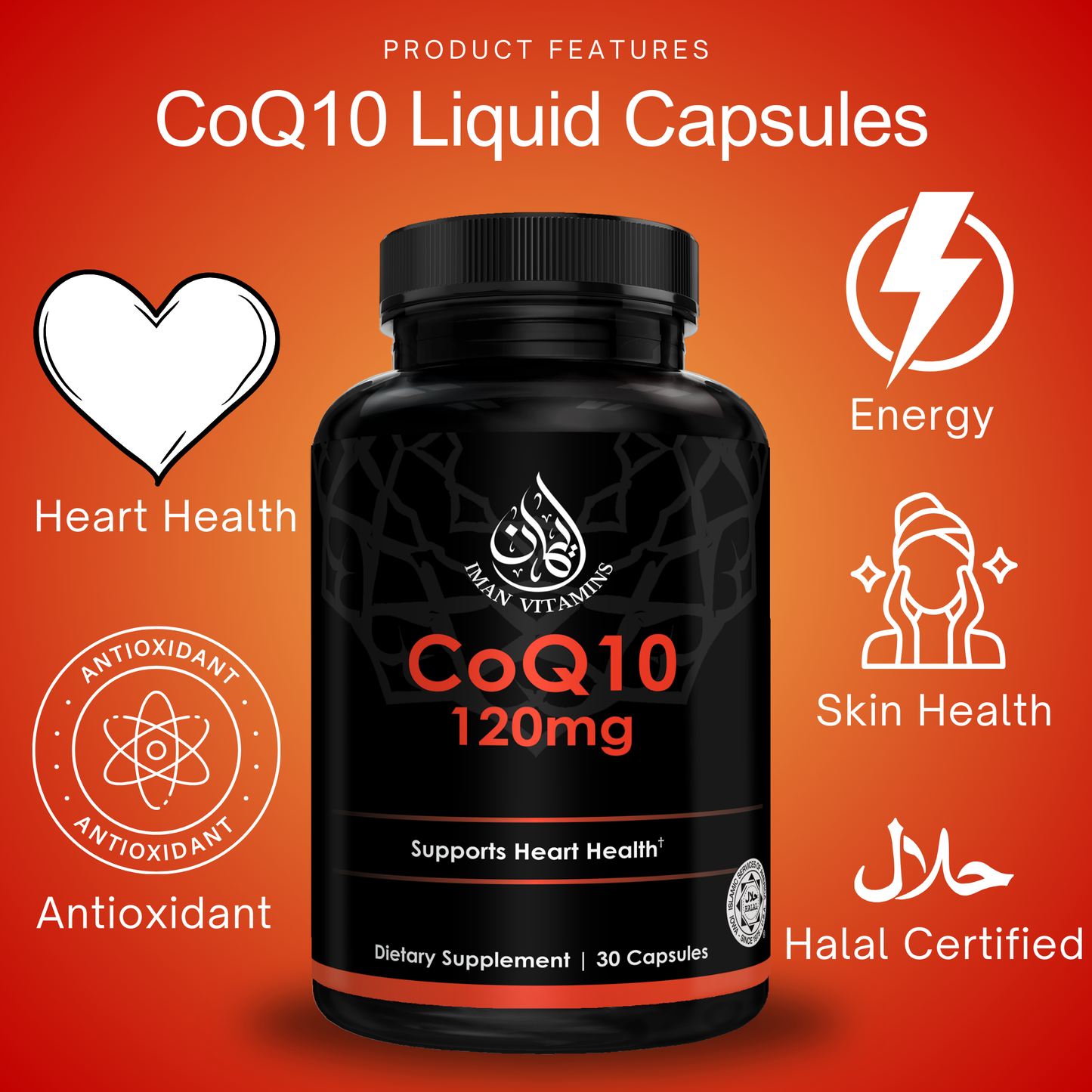 Halal Liquid CoQ10 (Ubiquinone) Capsules