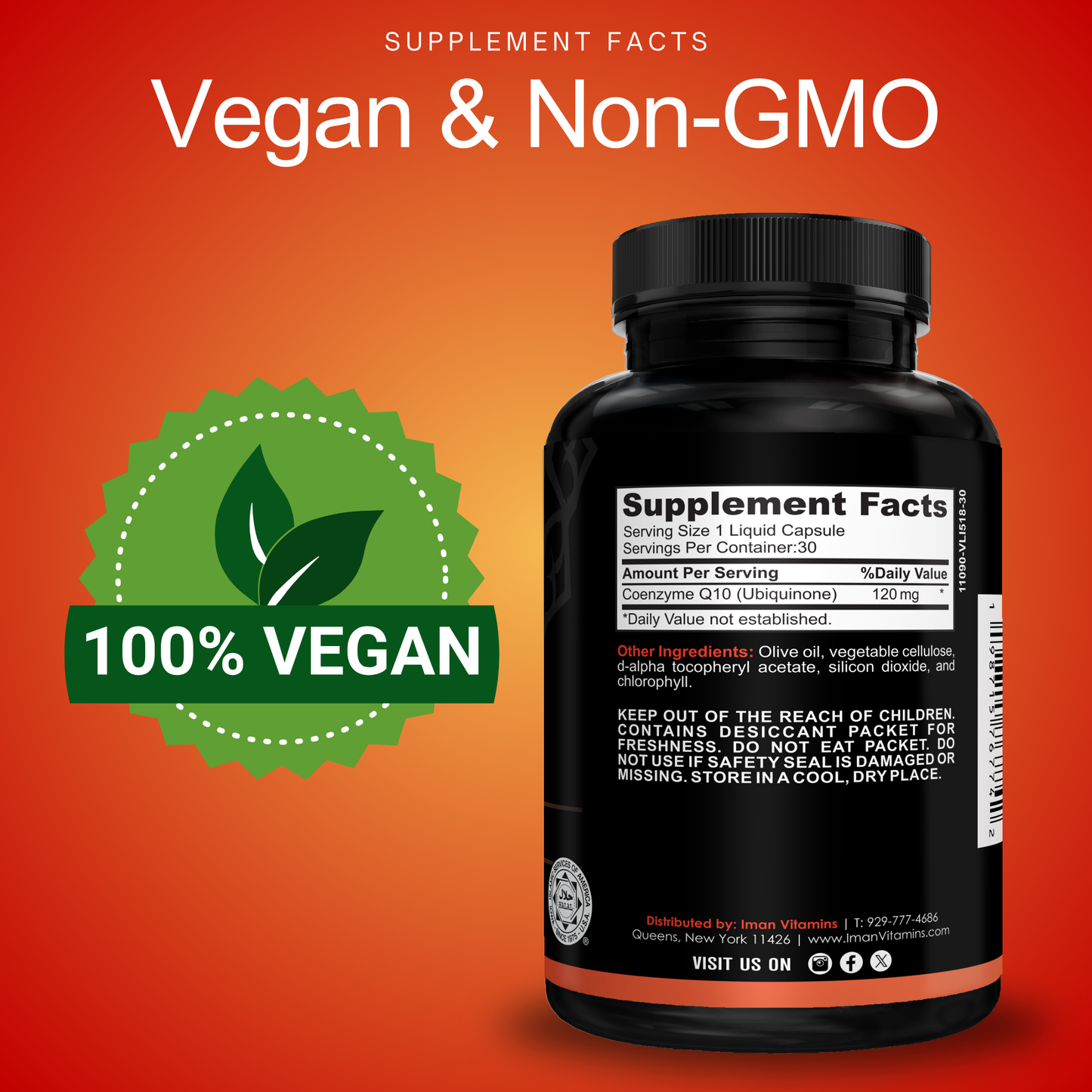 Halal Liquid CoQ10 (Ubiquinone) Capsules