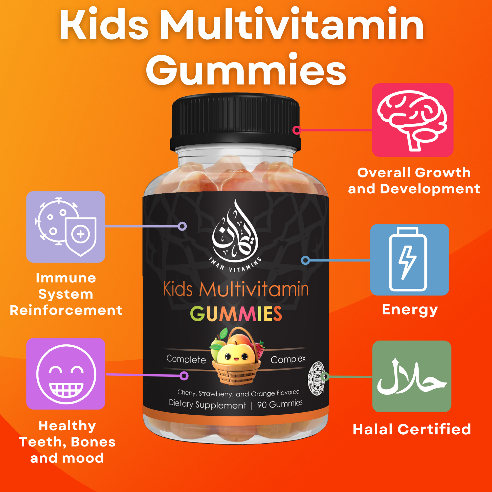 Kids Multivitamin Gummies (3 Bottles) - Iman Vitamins