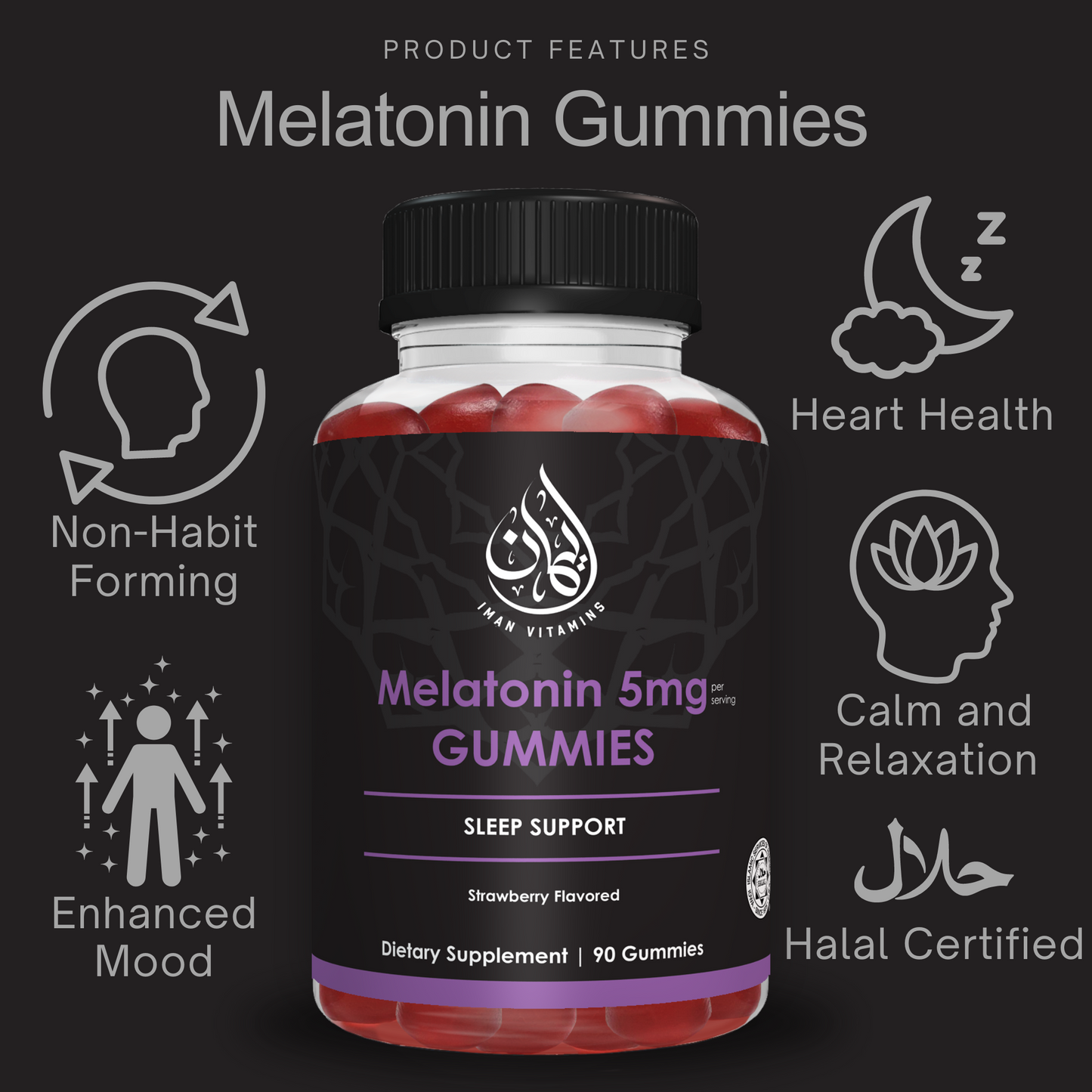 Melatonin Gummies (3 Bottles) - Iman Vitamins