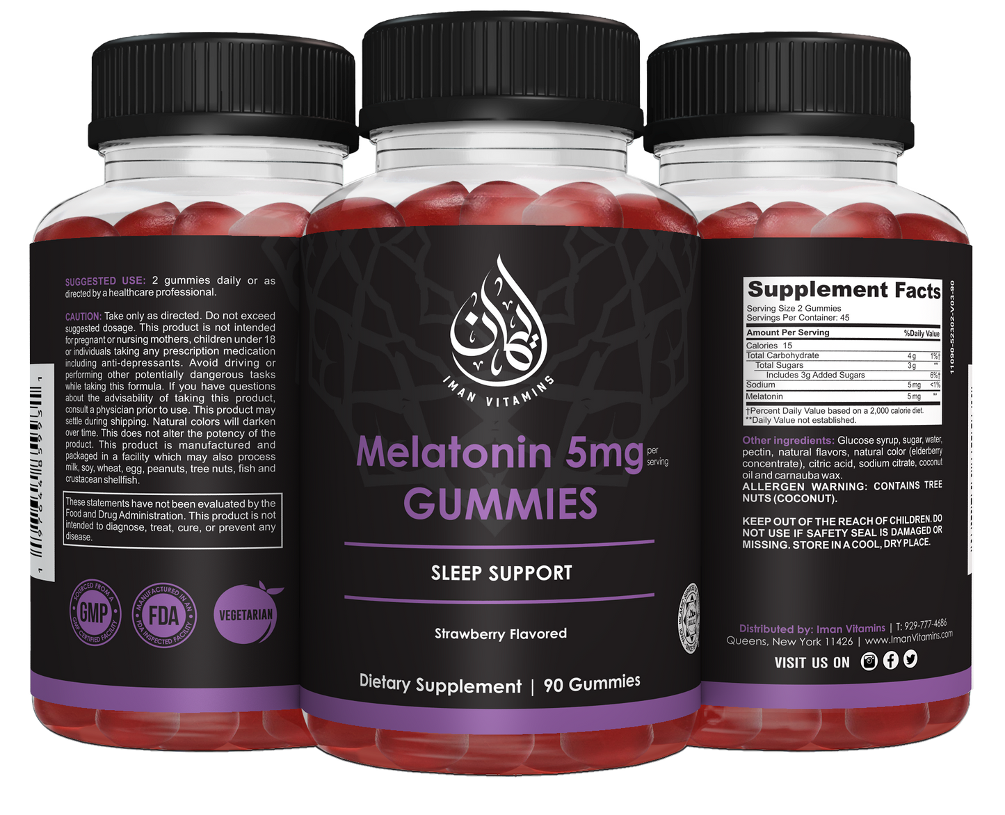Halal Melatonin Gummies - Iman Vitamins